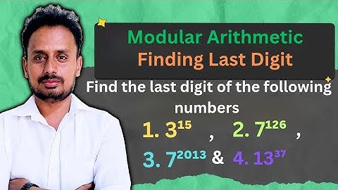 Modular Arithmetic | Finding Last Digit of a Number Most Important Questions