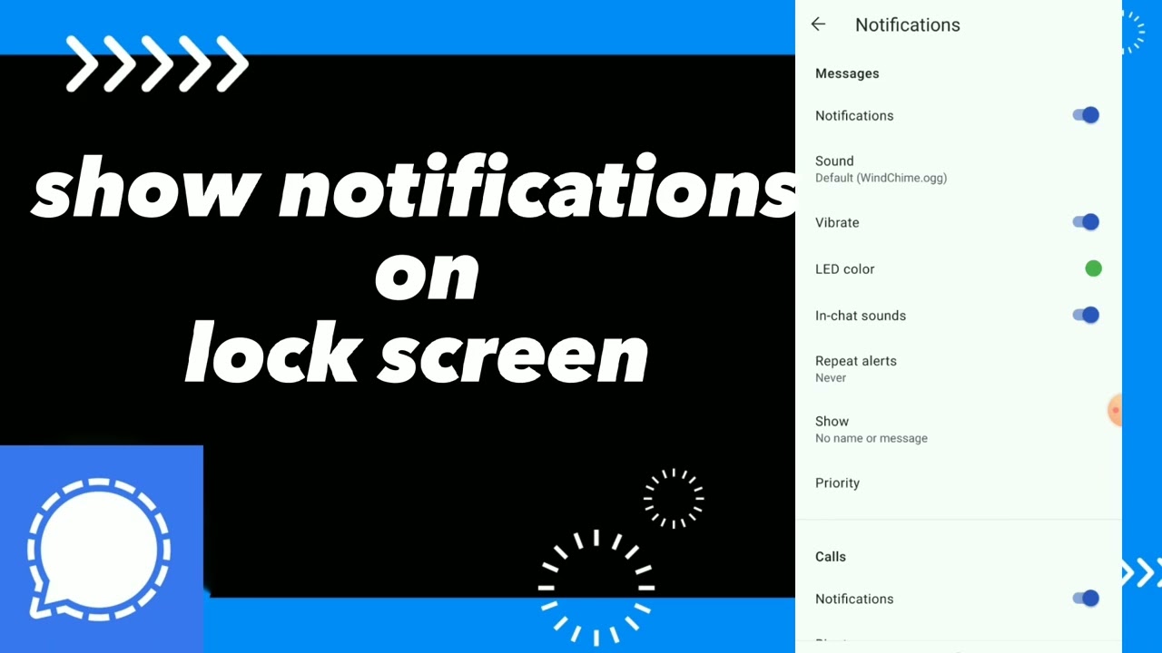 How To Fix show Notifications On Lock Screen On Signal App