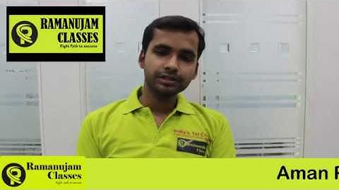 IIT Main Qualified Candidate (Aman Pandey) – Ramanujam Classes