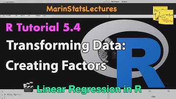 Changing Numeric Variable to Categorical in R | R Tutorial 5.4 | MarinStatsLectures
