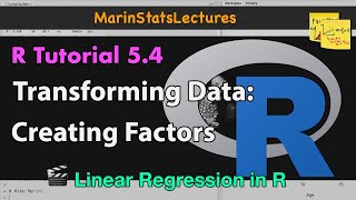 Changing Numeric Variable to Categorical in R | R Tutorial 5.4 | MarinStatsLectures