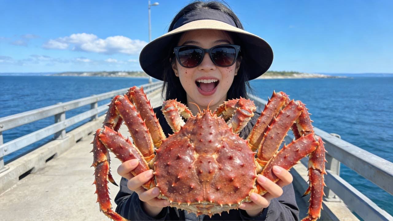 听说世界上最美味的螃蟹珍宝蟹在加拿大泛滥了成灾，我带女友火速前往加拿大品尝这顶级食材，太美味了 #大豪夫妇 #大魚 #戶外 #釣魚