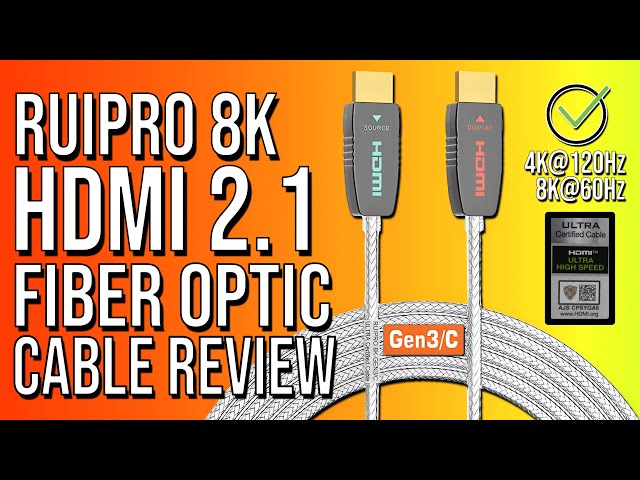 RUIPRO Crystal 8K HDMI 2.1b Certified Fiber Optic Cable Review - Perfect for Gaming & Home Theater