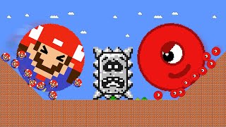 Мульт The Giant Mario vs the Giant Numberblocks Marble Race Mario Marble Race Game Animation