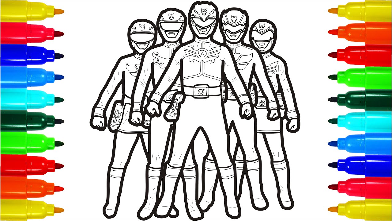Power Rangers + Transformers Coloring Pages