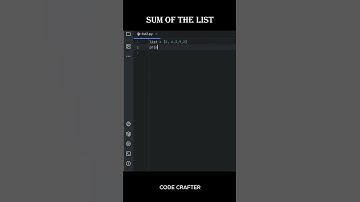 🔢 Python Program to Find the Sum of a List using the built-in function sum | Python Basics