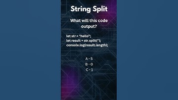 JavaScript quiz :-- String Split #javascript #javascripttutorial #freecodecamp #development