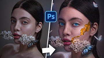 Create Glowing Butterfly Effect Portrait Using Photoshop | #speedart #photoshop