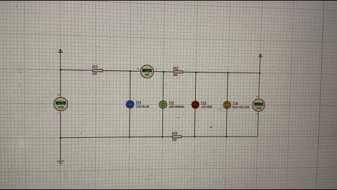 Simulasi Rangkaian LED Seri Paralel di Proteus | 4 LED dengan Resistor Pembatas Cocok untuk Pemula