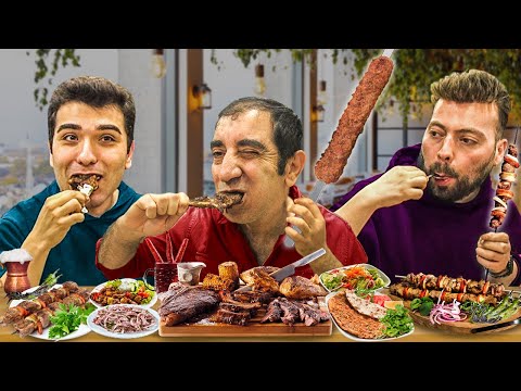 10 KİLO ET YEDİK !! (Adana Kebap,Pirzola,Ciğer) @Fırat Sobutay @Turgut Ekim