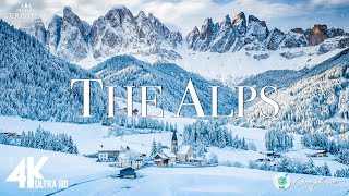 ALPS 4K UHD - расслабляющая музыка, а также красивые зимние видеоролики Альп (4K видео Ultra HD)