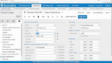 Acumatica Cloud ERP General Ledger