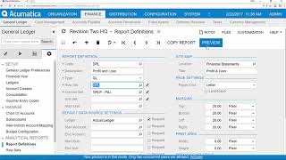 Acumatica Cloud ERP General Ledger