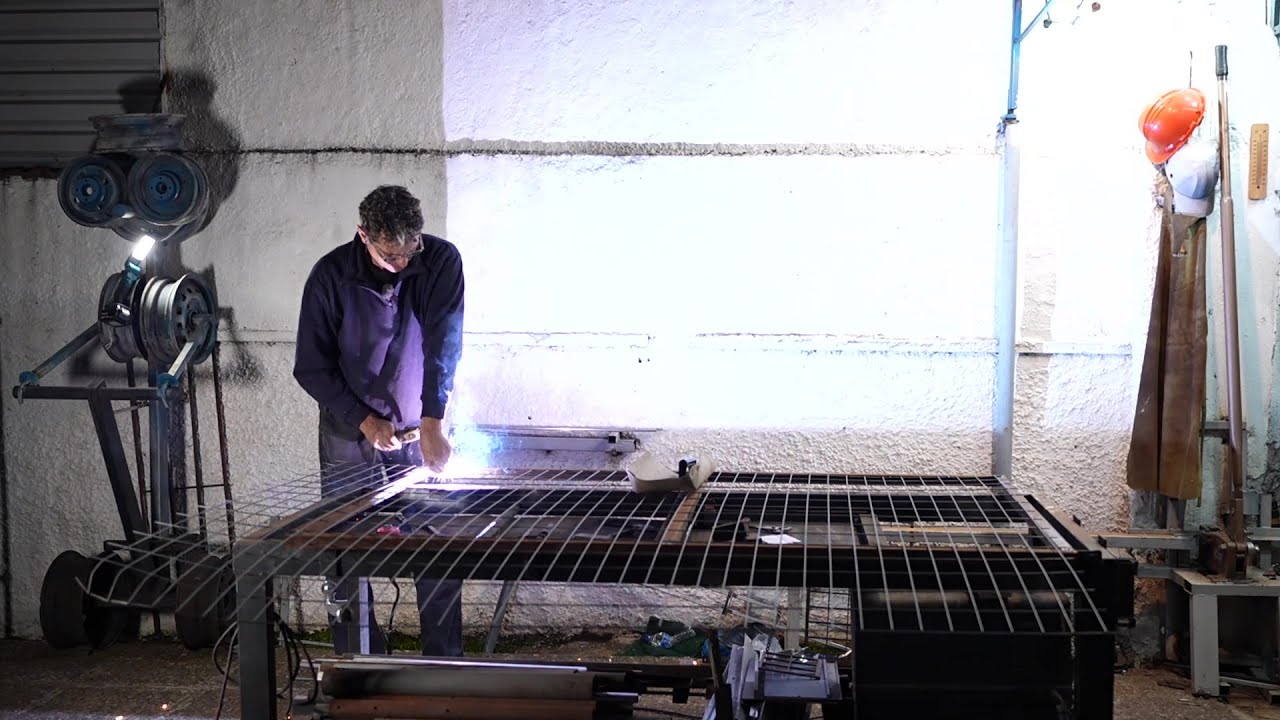 κατασκευάζω πόρτα συρόμενη - εύκολη σιδεροκατασκευή