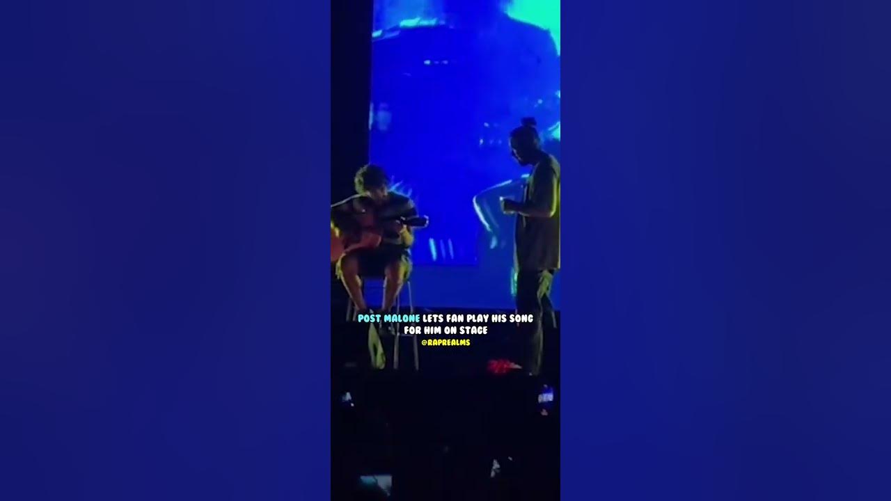 Post Malone lets fan play his song🎸 #Shorts