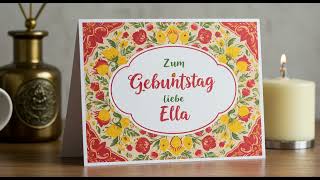 Zum Geburtstag Viel Glück Geburtstagslied Für Ella