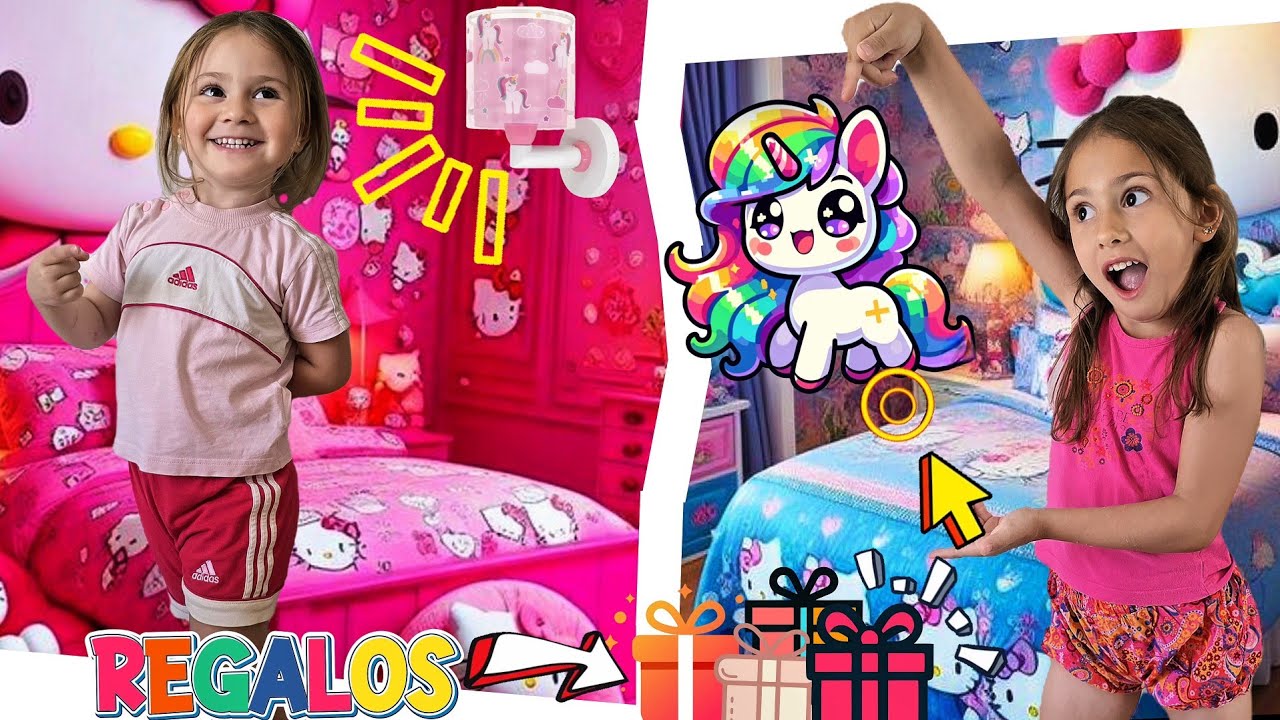NUESTRAS NUEVAS HABITACIÓNES!!😱SORPRESAS Y REGALOS PARA CYNTHIA Y RUTH🎁🦄_CYNTHIA SHORTS