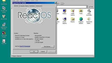 Windows 98 themed ReactOS