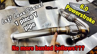 6.0 Left Lane Diesel 1 piece Y pipe/Up pipe install