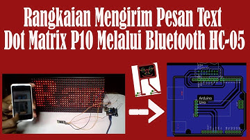 Eagle PCB - Rangkaian Mengirim Pesan Text Dot Matrix P10 Melalui Bluetooth HC-05