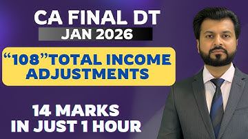 TOTAL INCOME ADJUSTMENTS | CA FINAL DIRECT TAX | JAN 2026 | BY CA AARISH KHAN