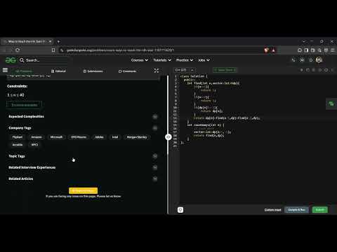 Ways to Reach the Nth Stair | GFG Solution in C++ | Top Down DP Explained