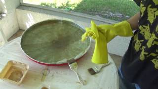 How to make a fiberglass Captain America Shield - Part 2