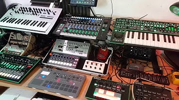 How My Studio Works - MIDI Connections and Using Korg Electribe 2 to Control Everything(No PC)