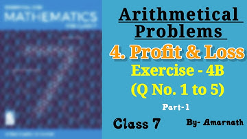 ICSE Class 7 Maths | Profit & Loss Exercise 4B | Q1-5 Solved Step by Step | Easy & Quick 