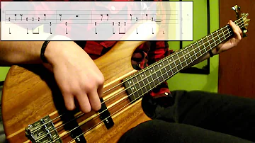 Gorillaz - Feel Good Inc. (Bass Cover) (Play Along Tabs In Video)