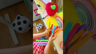 Grab the Apple - a sorting numbers game with craft sticks #kindergartenmath