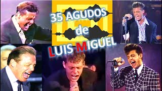 LUIS MIGUEL: EL HOMBRE QUE AMA HACER AGUDOS. 35 AGUDOS COMPILACION DE AGUDOS EN TODA SU CARRERA