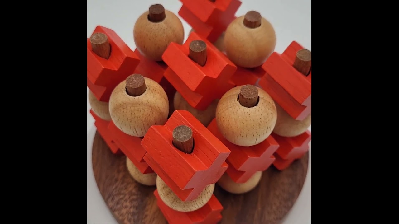 Morpion 3D En Bois – Jeu De Réflexion Écolo – Dès 6 Ans – Pour Toute La Famille