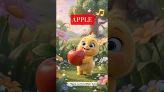 Red Apple Dance 🍎 | Learn Colors with Cute Animals | Nursery Rhymes for Kids #Shorts