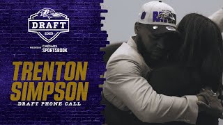 Trenton Simpson's Dramatic, Emotional Draft Day Call | Baltimore Ravens Content