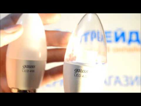 Обзор на светодиодную лампу Gauss LED Candle Crystal Clear E27 4W 2700К