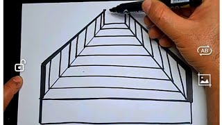 رسم المنظور بطريقة سهلة جداََ  تابع  وتعلم كيف نرسم بس من نقطة واحدة  راح ترسم