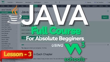 W3Schools Java Full Course For Beginners: Lesson-1 | Java W3Schools Tutorial | Java Variables