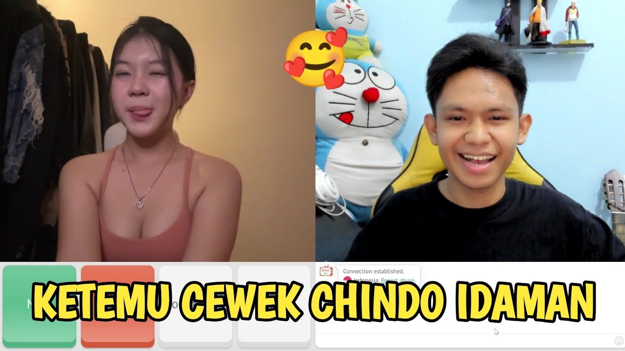 CEWEK CHINDO INI KAGET SUARAKU BISA BERUBAH JADI KARTUN!! | OME TV INDONESIA