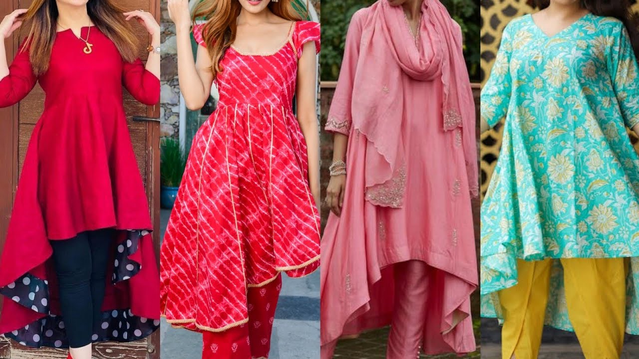 40+High Low/Up Down Kurti Design|High Low Dress Design|High Low/Up Down ...