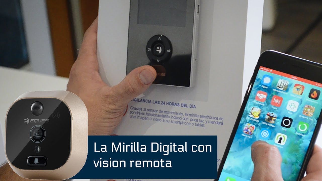 MIRILLA DIGITAL grabadora con sensor de movimiento y wifi controlada con el  móvil 🔴 