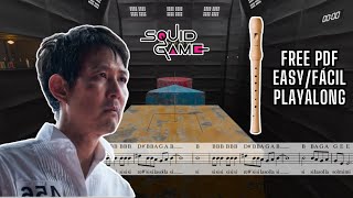 Accomplished / Ending Theme 🦑 Squid Game 3 - Playalong Recorder Flauta Dulce (freesheet PDF + notes)