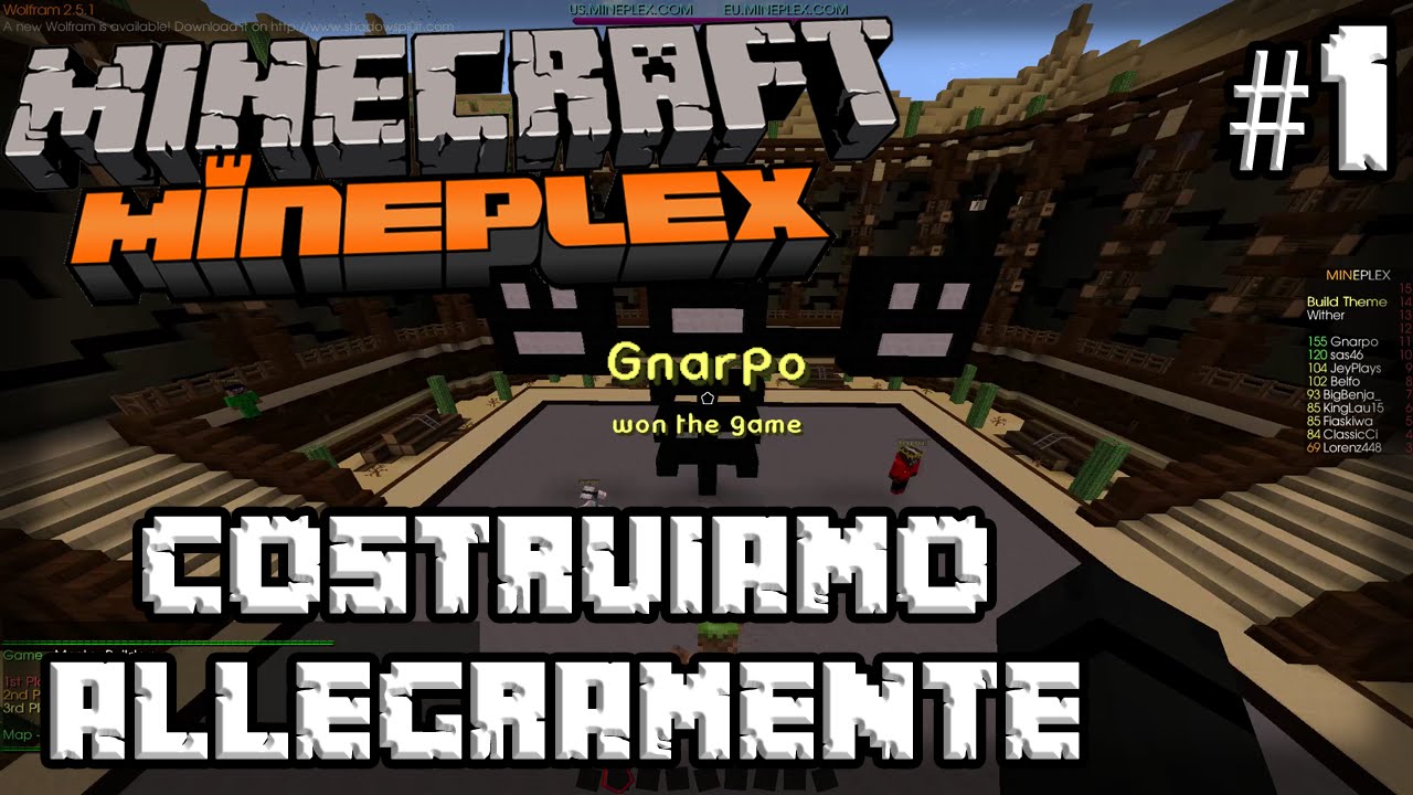 MINECRAFT | Mineplex | Costruiamo! #1 | Master Builders ITA - YouTube