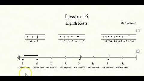 Lesson 16: Eighth Rests