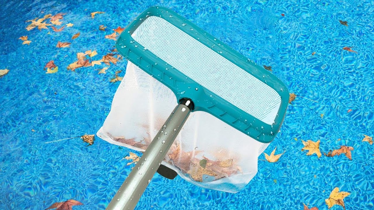 POOLWHALE Professional Pool Skimmer Net, Heavy Duty Swimming Leaf Rake Cleaning Tool