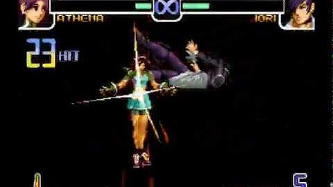 the king of fighters 2002 Athena 100% life Combo