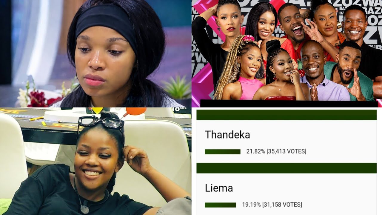 Bbmzansi: Тандека 1-е, Лиема 2-е, Qué 3-е Результаты голосования