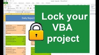 Weekend Special 2 - Lock vba project from viewing (Project is unviewable) - advanced excel tutorial