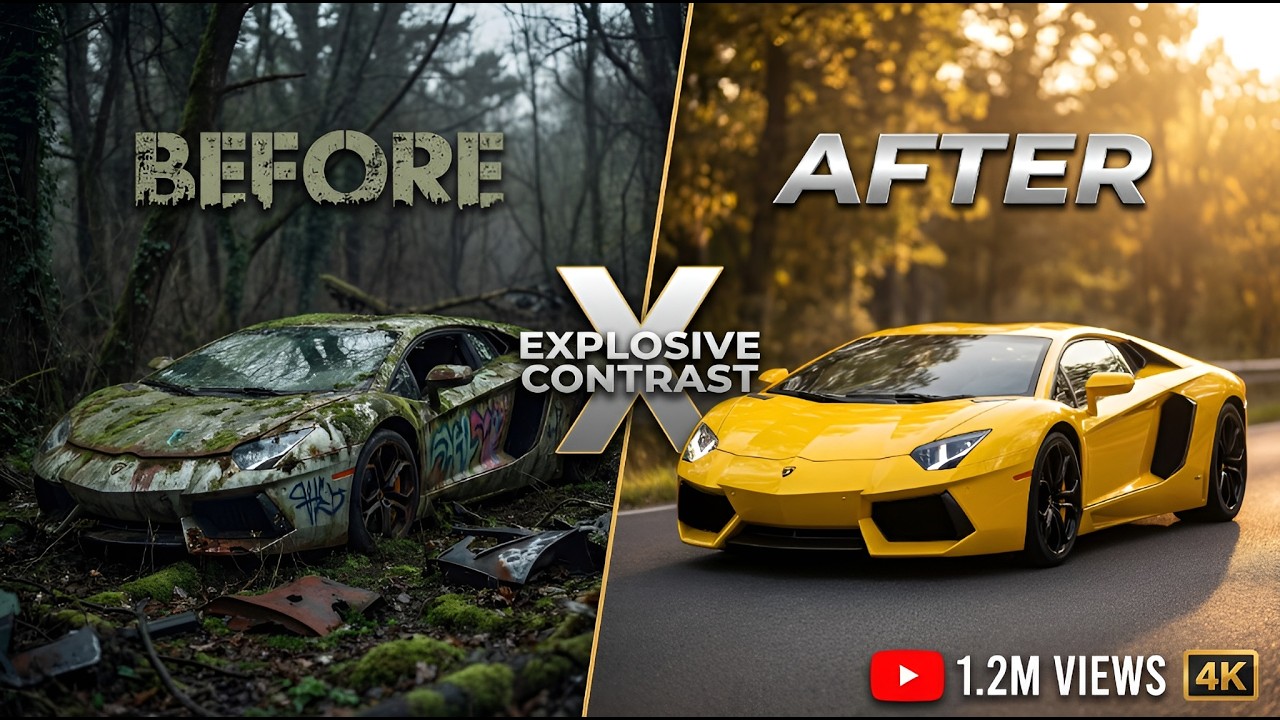 Abandoned Graffiti Lamborghini Aventador Found in Forest | Full ASMR Restoration