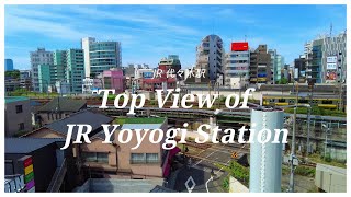 JR代代木車站定點俯視、山手線中央線電車（45分鐘無間斷）｜日本旅遊 4K ASMR
